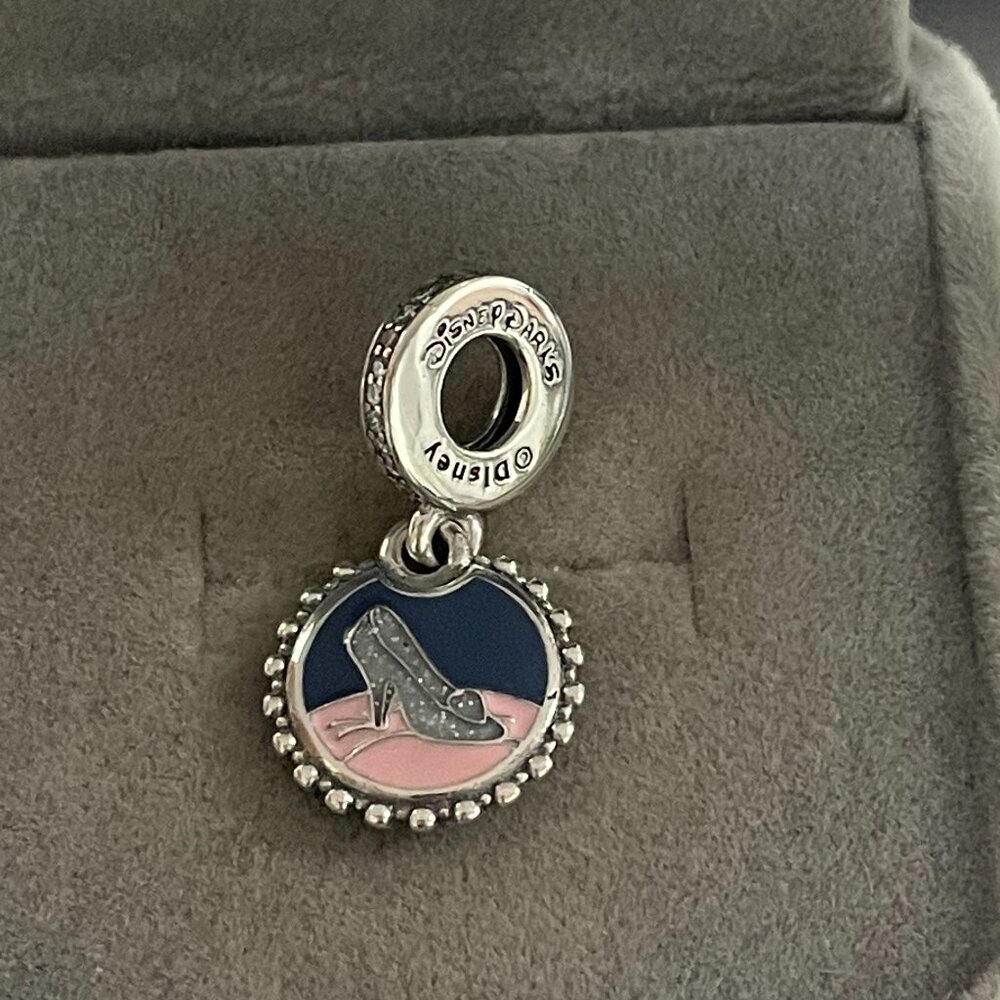 Disney Parks Cinderella 75th Anniversary Glass Slipper Pandora Charm - Picture 3 of 4